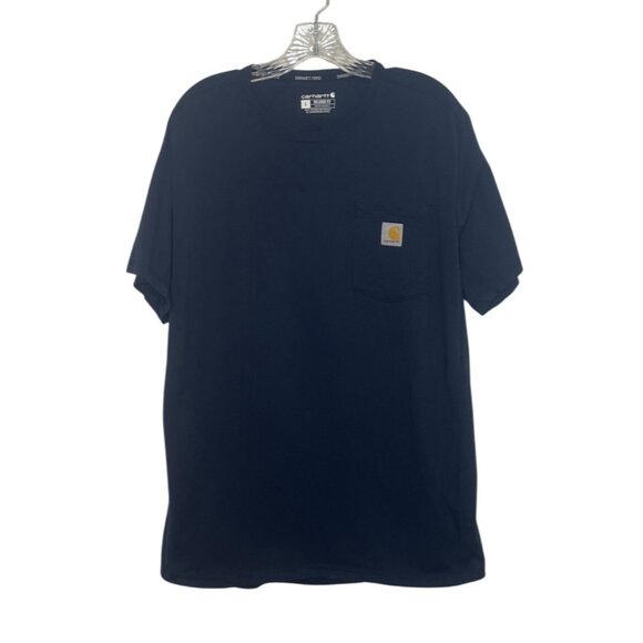 Carhartt Force Relaxed Fit Tshirt Mens Large Blue Pocket - Picture 2 of 9